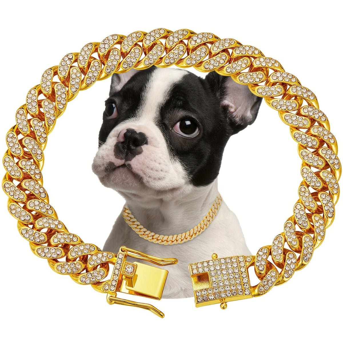 Shiny Diamond Safety Metal Necklace