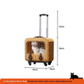 Portable Woven Rattan Cat Carrier With Ventilation And A Pull Handle For Outings