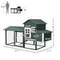 Wooden Chicken Coop, Hen House Outdoor With Run Nesting Box, Asphalt Roof, Removable Tray, Multiple Packages Shipped. Please Pay Attention To The Dimensions And Weight In The Details.