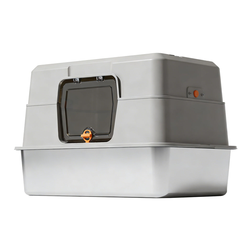 Only Self Pickup---Fully Enclosed Stainless Steel Cat Litter Box