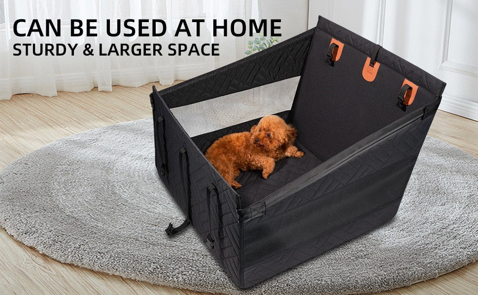Hard Bottom Dog Cat Car Seat For Large&Medium Pet Booster Back Seat Extender
