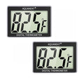 AQUANEAT Aquarium Thermometer 2 Packs, Fish Tank Thermometer, Aquarium Digital Temperature Gauge, with Large LCD Display