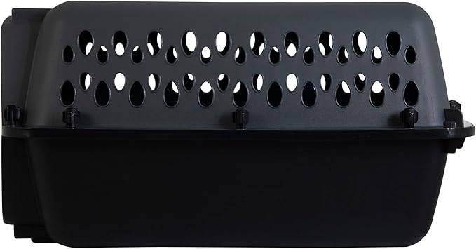 Petmate Pet Porter Dog Kennel 19", Dark Gray & Black, for Pets up to 10lbs, Made in USA