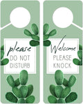 Do Not Disturb Door Hanger Sign, 2 Pack (Printed on Both Sides), 9.3″x3.5″ PVC Plastic, Please Do Not Disturb Sign for Home, Office, Hotel, Bathroom, Bedroom, Counseling, Therapists, Clinic, Cactus