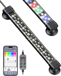 Pawfly Aquarium Light with Bluetooth for Plants, 5W 8 inch Full Spectrum Fish Tank Light for 8-15 inch Fish Tanks, Submersible LED Lights with App Control, Timer Modes & Adjustable Brightness