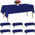 6 Pack Royal Blue Tablecloth 60 x 102 Inch Table Cloth for 6 Foot Rectangle Tables, Wrinkle Resistant Washable Polyester Fabric Table Covers for Party, Wedding,Dining,and Banquet