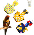 3PCS Bird Diaper with Adjustable Shoulder Strap Washable Parrot Diapers Reusable Bird Flight Suit Nappies Protective Breathable Nappy Clothes for Parakeet Macaw Conure (2M)
