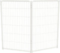 FXW Homeplus Unleashed Indoor Dog Playpen - Stress-Free and Safe Play, Heavy Duty 45 Inch 2 Wire Panels Dog Pen for Large Dogs, White│Patented
