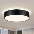 Vikaey Black LED Ceiling Light Modern Flush Mount Light Fixture Round Metal Ceiling Lamp for Living Room Entryway Bedroom Kitchen 15.74 Inch