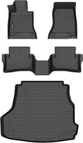 HAFIDI® Floor Mats & Cargo Liner for Mercedes Benz C-Class 2022-2025 2026 | C300/C43 AMG/C63 AMG S E (Fit Sedan Only),All Weather Protection TPE Floor Liners Custom C Class Accessories - Black
