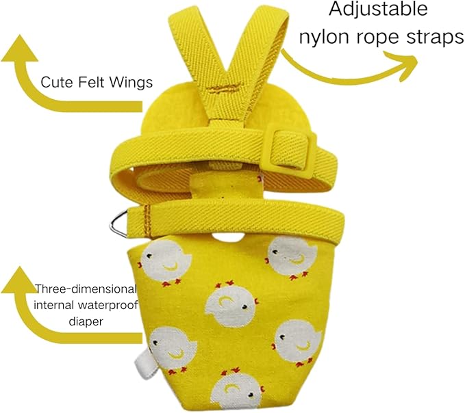 Adjustable Bird Diaper Harness Flight Suit Clothes with 80 Inch Flying Leash Rope for Parrots Conure Cockatiel (Green,M)