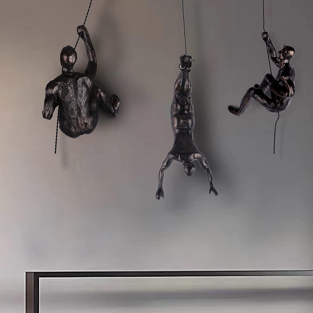 Climbing Men Wall Art Decor Sculpture,Nordic Modern Simplicity Decorative Wall Art, Climbing Man Sculptures,Home & Office Climber Gifts