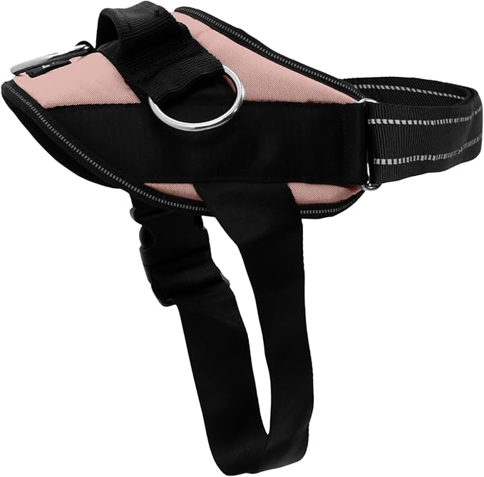 ShawnCo Essential Dog Harness, No-Pull Pet Vest (Rose Gold,S) | 3 Leash Clips, Easy On, No-Choke, Reflective, Adjustable Fit, Padded Comfort, Control Handle, For Small, Medium & Large Dogs