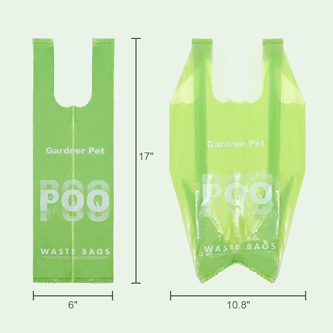 Dog Poop Bags with Handles 4 Rolls, 48 Counts Pine Scented Dog Waste Bags with Dispenser, Leak Proof and Extra Thick, Easy-Tie Pet Poop Bags with Holder for Dogs, Puppies, Cats, Kitten