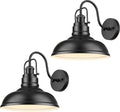 zeyu 2 Pack Barn Sconce Wall Lighting, Vintage Wall Mount Light Fixture, Indoor Wall Sconce Lighting in Matte Black Finish, 016-1B-2PK BK