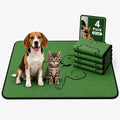 4 Pack Washable Pee Pads for Dogs 18"x24", Reusable Training Puppypads Absorbency Non-Slip & Leak-Proof for Pet Whelping Box Playpen Crate Sofa Bed Floors (Green)