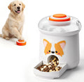 ROJECO Dog Puzzle Feeder Toy,Interactive Puzzle Toys with 8 DIY Stickers | Dogs IQ Training/DIY Recording Remote Button/300ml Capacity/Mixed Snacks/Detachable/for Indoor & Outdoor Play,All Dog Breeds
