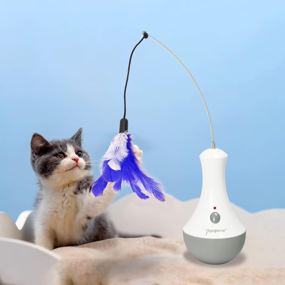 DOEL Replacement Feather Wand for Cat Toys Automatic Electric Tumbler Cat Exercise Toy for Play Kitten Teaser Feather