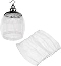 Bird Cage Seed Catcher, Bird Cage Net Cover Seeds Guard, Universal Birdcage Accessories, White, Circumference 43.3"-59.1", Height 15.7" for Parrot Cockatiel Enclosures