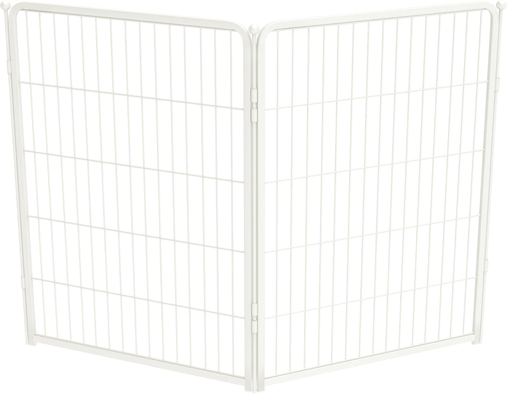 FXW Homeplus Unleashed Indoor Dog Playpen - Stress-Free and Safe Play, Heavy Duty 40 Inch 2 Wire Panels Dog Pen for Medium and Large Dogs, White│Patented