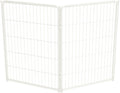 FXW Homeplus Unleashed Indoor Dog Playpen - Stress-Free and Safe Play, Heavy Duty 40 Inch 2 Wire Panels Dog Pen for Medium and Large Dogs, White│Patented