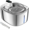 Wireless Cat Water Fountain Stainless Steel,4.2L Cordless Pet Fountains for Dringking,4000mah Battery Operated Cat Water Pountain,Automatic Dog Dispenser w Pen Cat Toys
