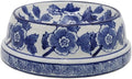 Aimusego Blue and White Cute Heavy Duty Non-Slip Chinoiserie Ceramic Pet Bowl Food/Water Dish for Large Puppies, Cats, Retrievers, Medium Sized Dogs-9inch