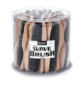 Annie Mini Wave Brush - 100% Reinforced Boar Bristle, Wooden Handle - Smooths Thick Hair, Distributes Natural Oils, and Promotes Healthy Shine for Men & Women - 24 Count