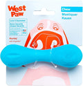 WEST PAW Zogoflex Hurley Dog Bone Chew Toy – Floatable Pet Toys for Aggressive Chewers, Catch, Fetch – Bright-Colored Bones for Dogs – Recyclable, Dishwasher-Safe, Non-Toxic, X-Small, Aqua