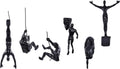 Set of 6 Climbing Men Wall Art Decor Sculpture,Nordic Modern Simplicity Decorative Wall Art, Climbing Man Sculptures,Home & Office Climber Gifts