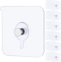 Uniclife 30 Pcs Self Adhesive Picture Hooks 33 lbs Max Load Heavy Duty Picture Hangers Without Nails Wall Hooks for Hanging Transparent Waterproof Frame Hangers Sticky Hook for Bathroom Kitchen