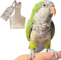 Premium Genuine Cowhide Bird Flight Harness Anti Bite Breathable Parrot Diaper Parrot Suit with Leash for Parakeet Conure Quaker Flying Clothes Rope and Handle (Without Leash,Pigeon)