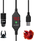Small Aquarium Heater, USB 10W Adjustable Mini Fish Tank Heater with External Temperature Controller, Overheating Protection, Used for 0.5-1 Gallon Tank (Quartz)