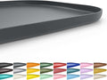 SMILOOL Silicone Pet Feeding Mat with Raised Edge for Food and Water, Dog Bowl Mats, Cat Bowls Placemat with High Lip for Floor Waterproof, Rubber Tray for Cats and Dogs 24 x 16 x 0.8 Dark Grey | 24" x 16" Non-Slip Pet Feeding Mats with Lip for Food & ...