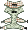 Lucy & Co. Reversible Dog Harness - Water-Repellent Neoprene, Dual-Print Design, Easy Swap Style, Adjustable Comfort Fit - Camp Out Reversible Harness - X-Small