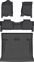 HAFIDI® All Weather Floor Mats & Cargo Liner Set Fit for 2007-2014 Chevy Tahoe 8 Seats (Not for Hybrid) & GMC Yukon Car Floor Liners for Tahoe TPE Full Set Custom Accessories - Black