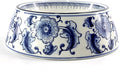 Blue and White Porcelaine Dog Bowls Ceramic Dog Cat Food and Water Bowls (5.8x7.2x2.4inch)