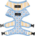 Lucy & Co. Reversible Dog Harness - Water-Repellent Neoprene, Dual-Print Design, Easy Swap Style, Adjustable Comfort Fit - Bumbling Around Reversible Harness - Small