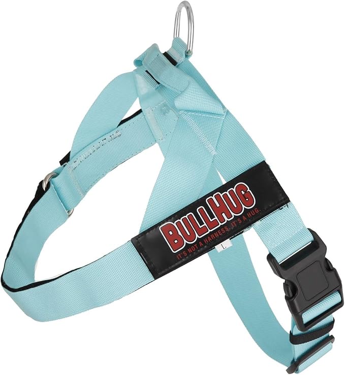 Adjustable Dog Harness– No Pull, No Choke – for English Bulldogs, French Bulldogs, Pugs & Broad-Chested Breeds – Easy, Safe Walks (Tiff Blue, Medium)
