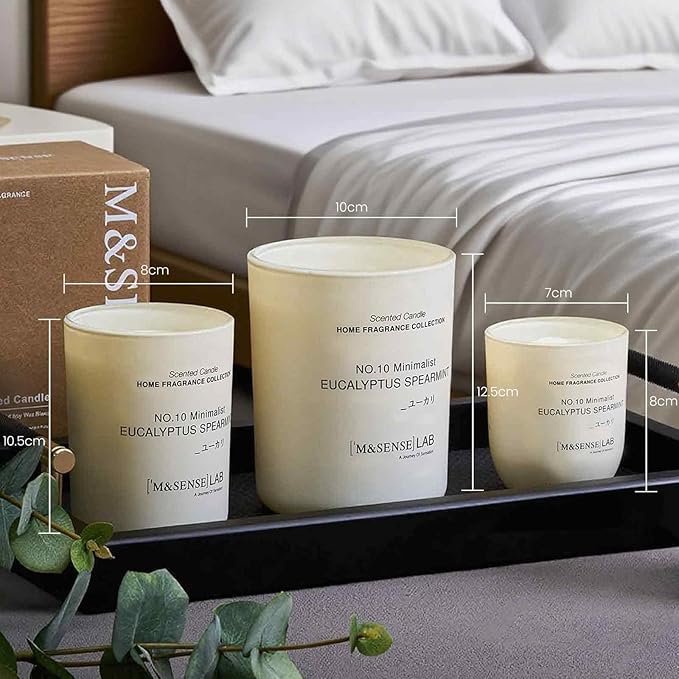 M&SENSE Natural Soy Candle| Foamy Bath | 16.6 oz, 95H Burn | Minimalist Christmas Scented Candle for Relaxation, Gifting, Home Décor | for Bedroom, Office, Party Large