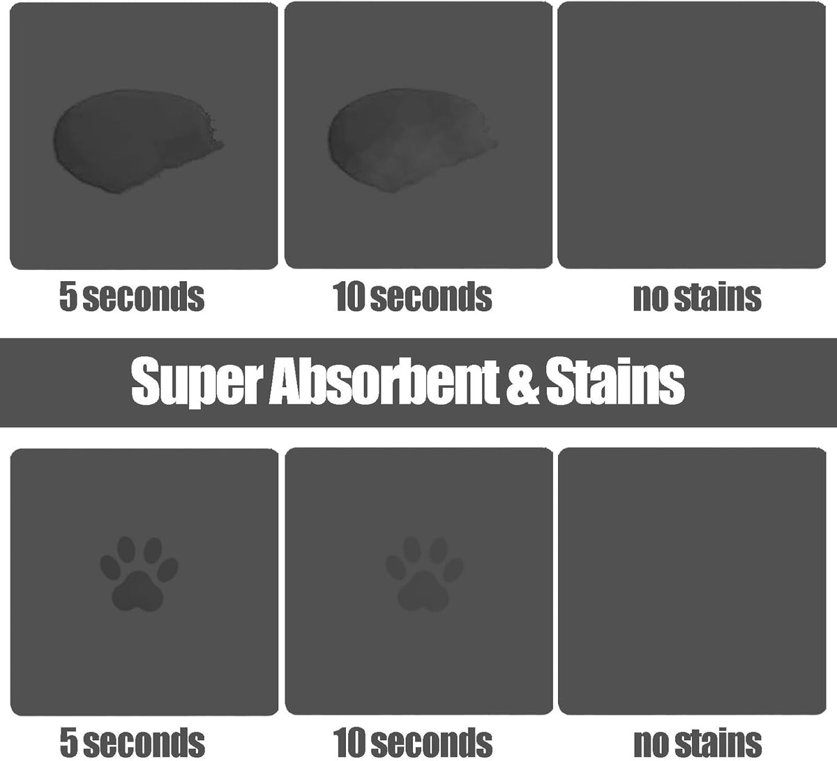 Large Pet Feeding Mat, Absorbent Quick Dry Dog Mat for Food and Water Bowl, Non Skid Cat Bowl Mat, No Stains for Pet Water Dispenser Pet Supplies for Messy Drinkers