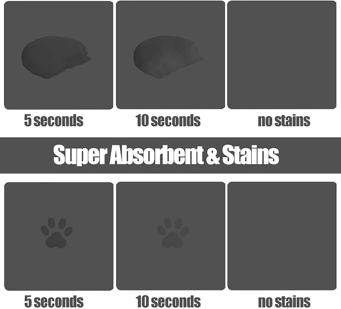 Large Pet Feeding Mat, 39.3" x 15.7" Absorbent Quick Dry Dog Mat for Food and Water Bowl, Non Skid Cat Bowl Mat, No Stains for Pet Water Dispenser Pet Supplies for Messy Drinkers
