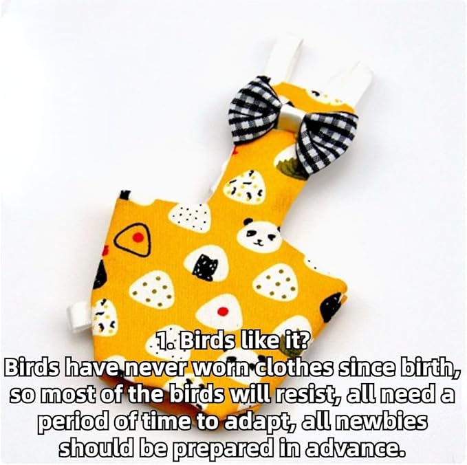 3PCS Bird Diaper with Adjustable Shoulder Strap Washable Parrot Diapers Reusable Bird Flight Suit Nappies Protective Breathable Nappy Clothes for Parakeet Macaw Conure (2M)