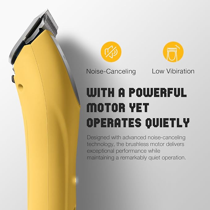 Professional Dog Clippers for Grooming, 2 Speed Pet Grooming Kit for Thick Curly Matted Coats, Low Noise Heavy Duty Cordless Hair Trimmer with Detachable Metal Blade