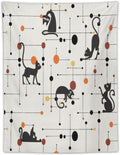 ICMOLYYENLO Abstract Cat Tapestry, Medieval Abstract Atomic Star Cat Vintage Home Wall Hanging Art Tapestry for Bedroom Living Room Dormitory 30x40 Inch