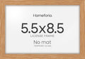Homeforia 5.5x8.5 Business License Frame Wood, High End Natural Oak 5.5 x 8.5 Certificate Frame, 8.5x5.5 Document Frames for Wall or Tabletop, Wooden Picture Frames, Tempered Glass, Wall Kit, Set of 1