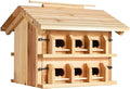 CEDAR ALPHA Purple Martin House Birdhouse for Outside, Starling Resistant Opening, with 12 Hole Rooms for Outdoor,Solid Western Red Cedar Wood Construction, Post Mountable, Bird House for Outside