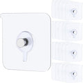 Uniclife 20 Pcs Adhesive Picture Hooks 20 lbs Max 2.2” Load Heavy Duty Picture Hangers Without Nails Wall Hooks for Hanging Transparent Waterproof Frame Hangers Sticky Hooks for Bathroom Kitchen