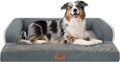 Extra Large Dog Bed-Orthopedic Waterproof XL Dog Bed for XLarge Extra Big Dogs - Foam Couch Sofa Washable with Removable Cover-Dark Grey