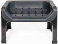 The Fluff Trough Elevated Slow Feeder Dog Bowl - Prevents Fast Eaters from Binging & Choking on Food, Minimizes Neck Strain, Suitable for Flat-Faced Pets, Vet Recommended, Dishwasher Safe, Black